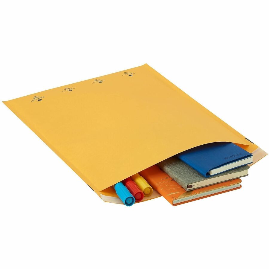 Sparco Size 6 Bubble Cushioned Mailers - Bubble - #6 - 12 1/2" Width x 19" Length - Self-sealing - Kraft - Kraft - 50 / 