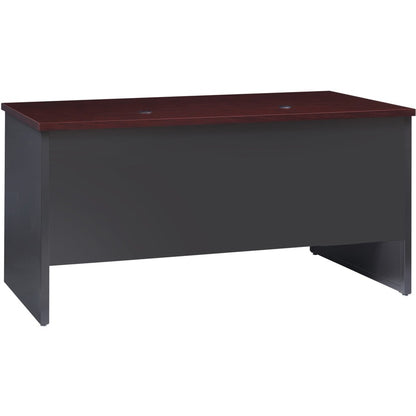 Lorell Fortress Modular Series Double-Pedestal Desk - 60" Width x 30" Depth, x 1.1" Thickness Top - Total Drawer(s): 2 -
