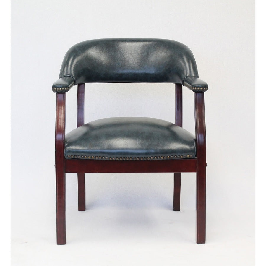 Boss Captain's Chair In Blue Vinyl - Blue Seat Color - Vinyl Seat Material - Blue Back Color - Vinyl Back Material - Mah