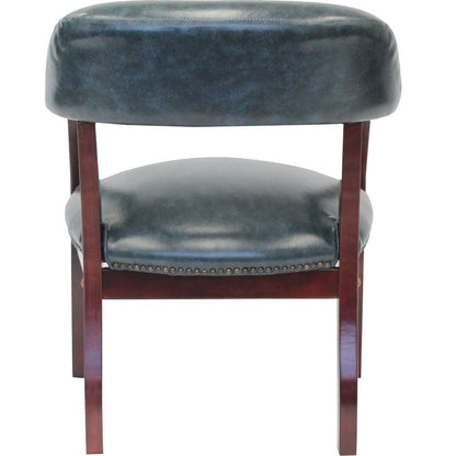 Boss Captain's Chair In Blue Vinyl - Blue Seat Color - Vinyl Seat Material - Blue Back Color - Vinyl Back Material - Mah