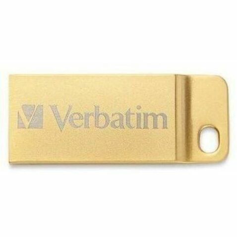 Verbatim 16GB Metal Executive USB 3.0 Flash Drive - Gold - 16 GB - USB 3.0 - Gold - Lifetime Warranty - 1 Each - TAA Com