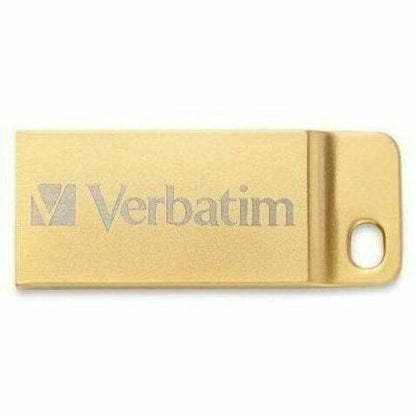 Verbatim 16GB Metal Executive USB 3.0 Flash Drive - Gold - 16 GB - USB 3.0 - Gold - Lifetime Warranty - 1 Each - TAA Com