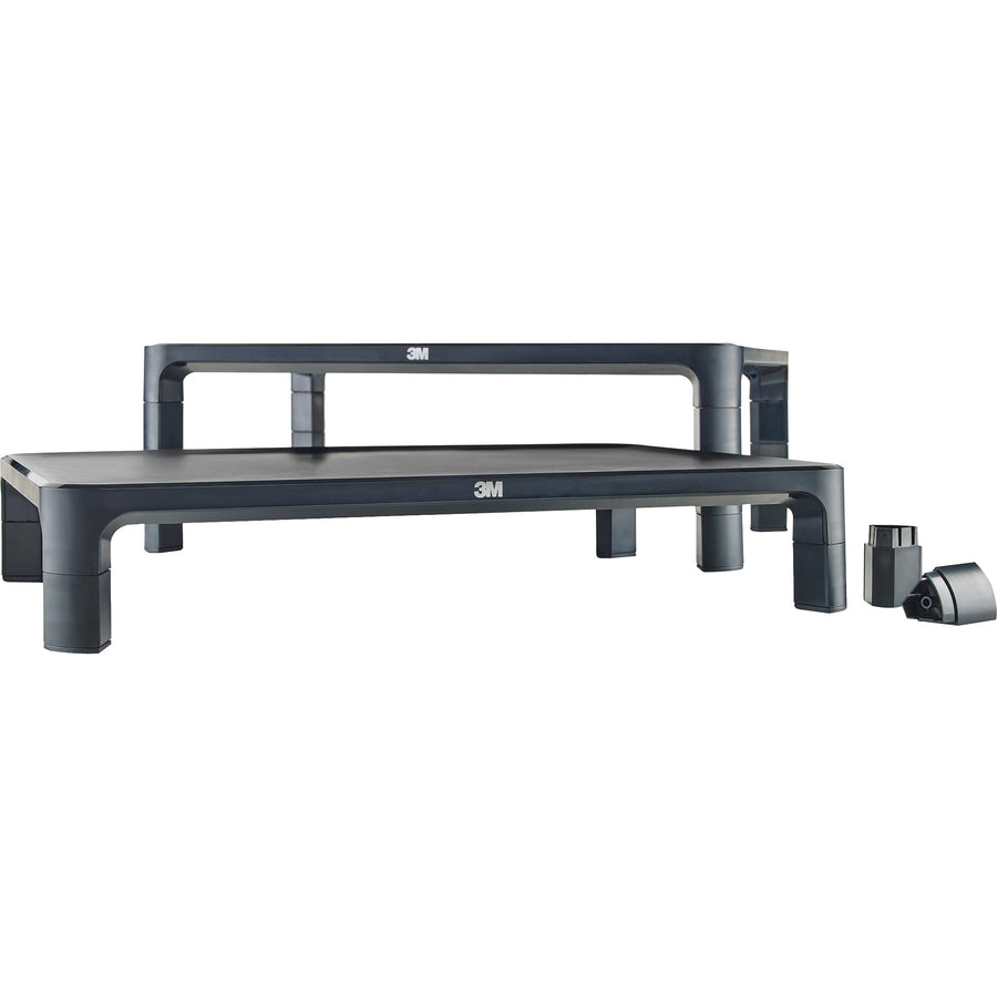 3M Adjustable Monitor Stand for Monitors and Laptops - 20 lb Load Capacity - 5.50" Height x 16" Width x 12" Depth - Desk