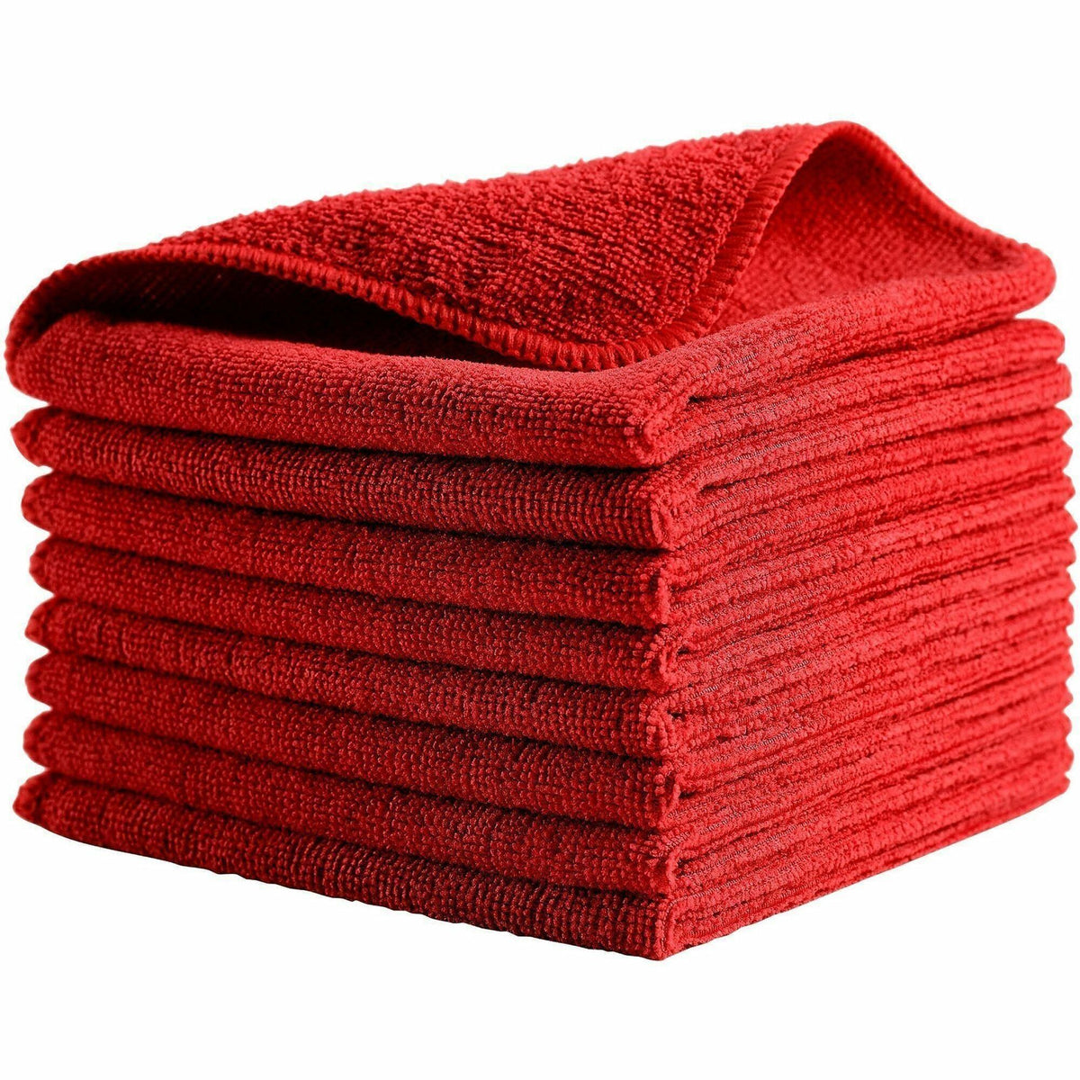 Rubbermaid Commercial HYGEN r-40 Recycled Microfiber Cloths, 12"x12" , Red - For Commercial - 12" Length x 12" Width - 2