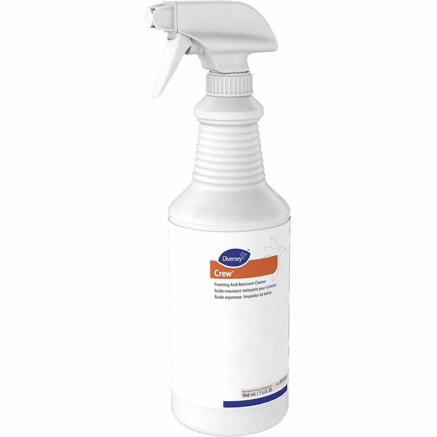 Diversey Foaming Acid Restroom Cleaner - For Restroom, Multi Surface - Ready-To-Use - 32 fl oz (1 quart) - 12 / Carton