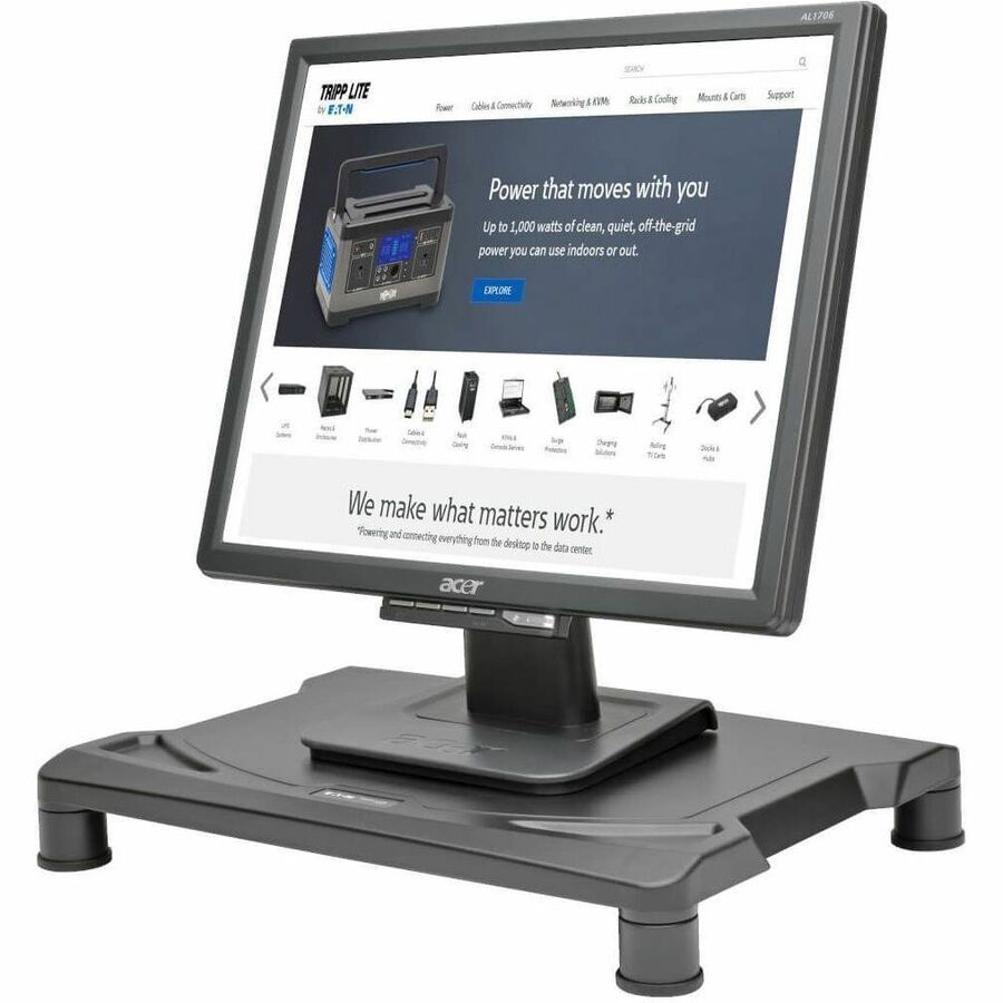 Tripp Lite series Universal Monitor Riser - 40 lb Load Capacity - 5.50" Height x 15.63" Width x 11.25" Depth - Desktop, 