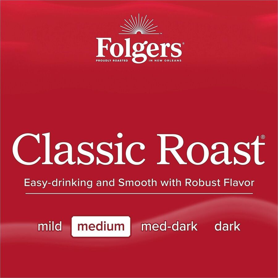 Folgers® Filter Pack Classic Roast Coffee - Regular - Classic - 1.4 oz - Filter Pack - 40 / Carton