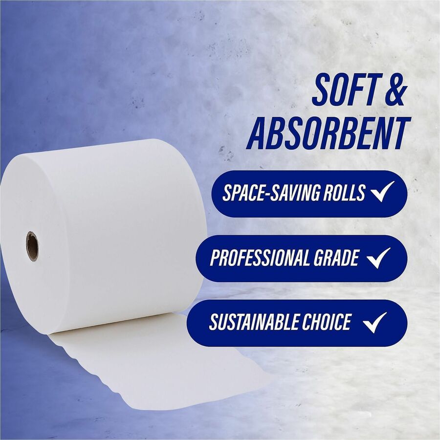 Genuine Joe Solutions Double Capacity Bath Tissue - 2 Ply - 1000 Sheets/Roll - 45/64" Core - White - Virgin Fiber - 36 /