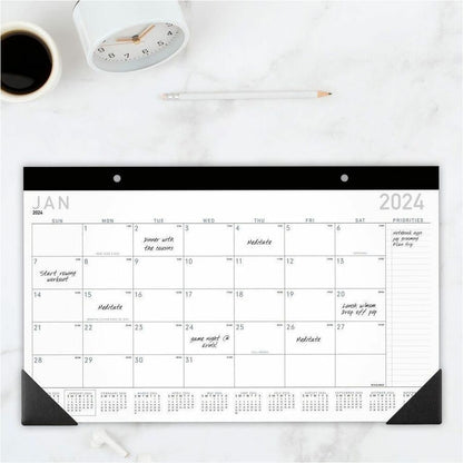 At-A-Glance Contemporary Monthly Desk Pad - Julian Dates - Daily, Monthly - 12 Month - January 2027 to December 2027 - 1