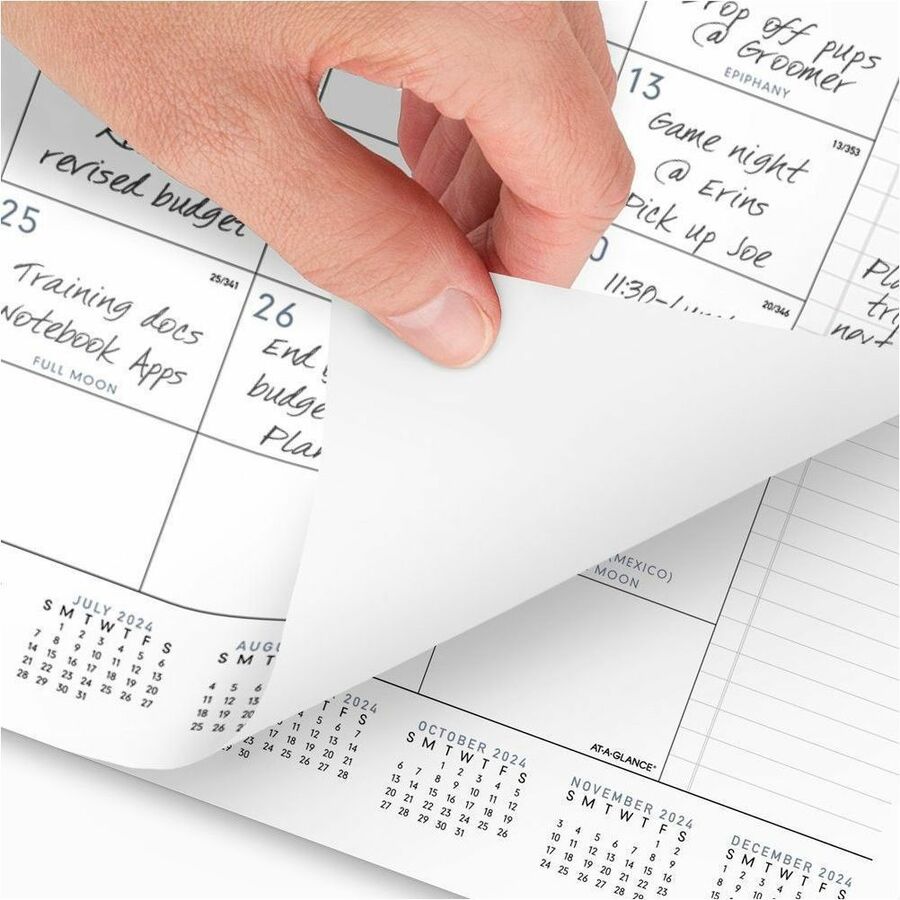 At-A-Glance Contemporary Monthly Desk Pad - Julian Dates - Daily, Monthly - 12 Month - January 2027 to December 2027 - 1