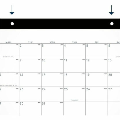 At-A-Glance Contemporary Monthly Desk Pad - Julian Dates - Daily, Monthly - 12 Month - January 2027 to December 2027 - 1