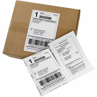 Avery® Shipping Labels with Receipt, 5-1/16" x 7-5/8" 100 Count (27900) - 7 5/8" Length - Permanent Adhesive - Rectangle