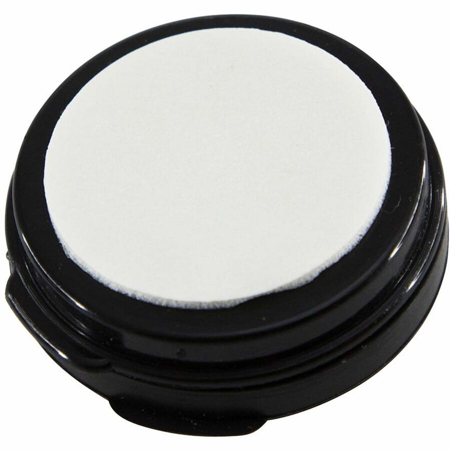 SICURIX Adhesive Fingerprint Ink Pads - 0.5" Height x 1.5" Width x 1.5" Depth - Black Ink - Black - 12 / Carton