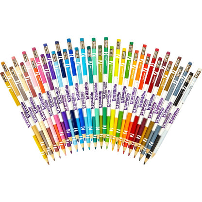 Crayola Erasable Colored Pencils - 3.3 mm Assorted Lead - Thick Point - 36 / Pack