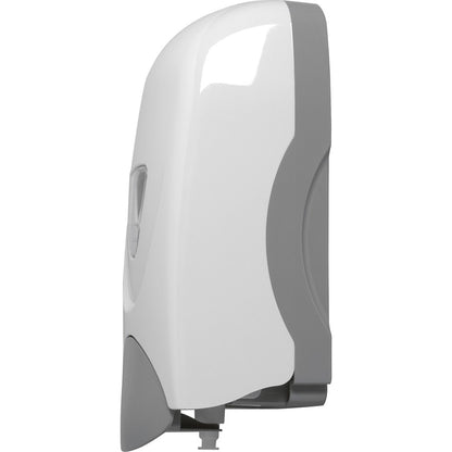 Genuine Joe Foam-Eeze Foam Soap Dispenser - Manual - 1.06 quart Capacity - Refillable, Site Window, Durable - White, Gra