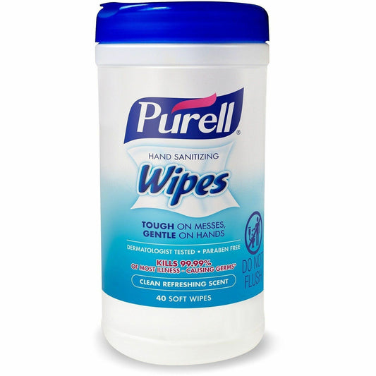 PURELL® Clean Scent Hand Sanitizing Wipes - Clean - White - 40/Tub - 1 Each