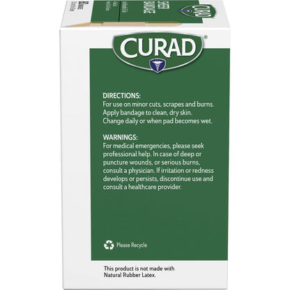Curad Sheer Bandage Strips - - 0.75" Width x 3" Length - Sheer, Clear - Fabric - 80 / Box