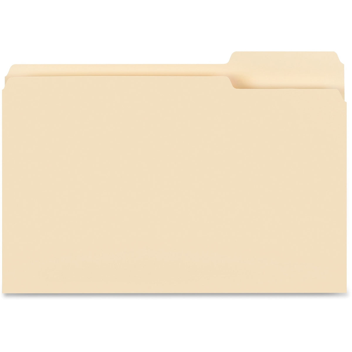 Business Source 1/3 Tab Cut Legal Recycled Top Tab File Folder - 8 1/2" x 14" - 3/4" Expansion - 11 pt. - Manila - 10% R