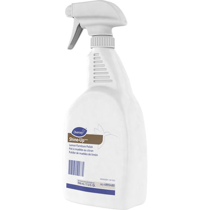 Diversey Shine-Up Lemon Furniture Polish - Ready-To-Use - 32 fl oz (1 quart) - Lemon Scent - Non-smearing, Fingerprint R