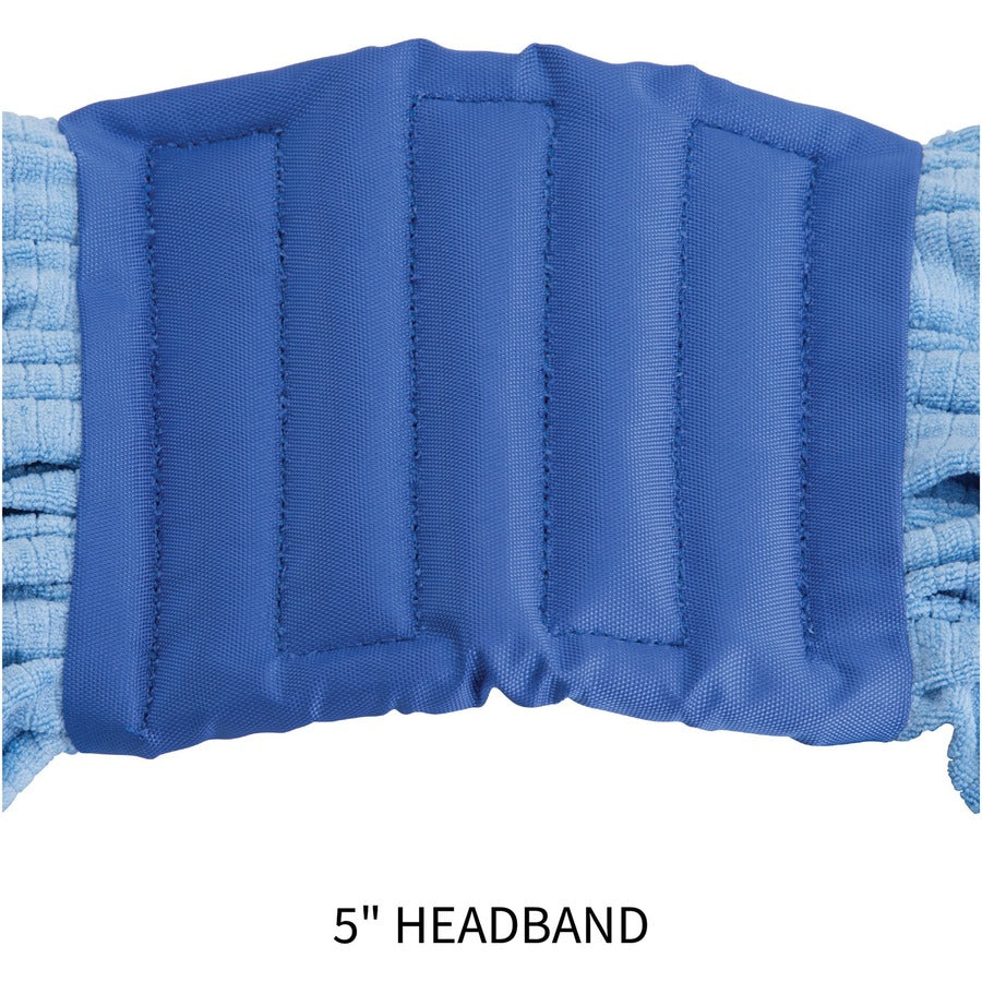 Genuine Joe Microfiber Wet Mophead Refill - Absorbent, Launderable, Durable - MicroFiber - Blue - 12 / Carton