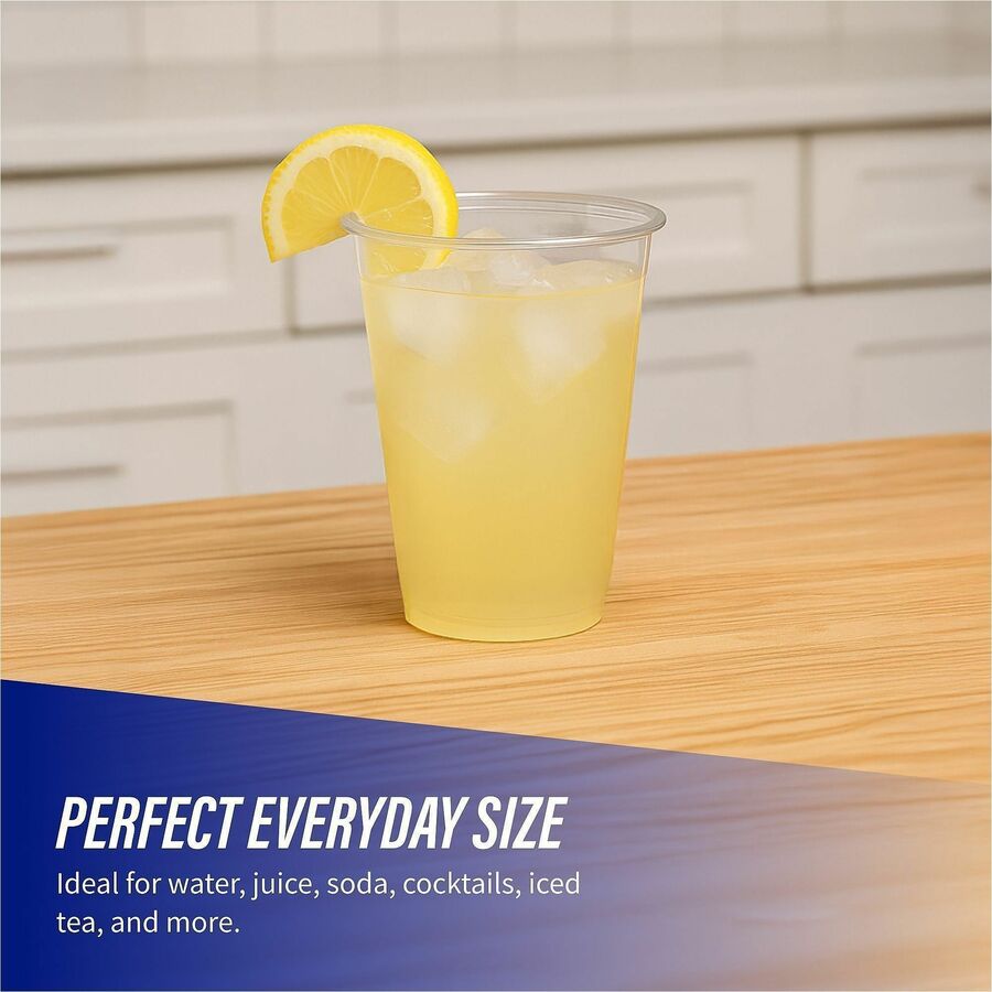 Genuine Joe 12 oz Clear Plastic Cups - 12 fl oz - Clear - Plastic - Cold Drink, Beverage - 25/Pack - 20 / Carton
