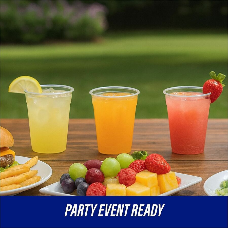 Genuine Joe 9 oz Clear Plastic Cups - 9 fl oz - Clear - Plastic - Cold Drink, Beverage - 50/Pack - 20 / Carton