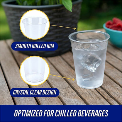 Genuine Joe 9 oz Clear Plastic Cups - 9 fl oz - Clear - Plastic - Cold Drink, Beverage - 50/Pack - 20 / Carton