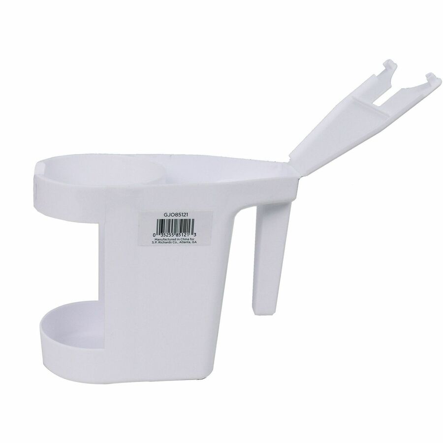 Genuine Joe Toilet Bowl Mop Caddy - White - 12 / Carton