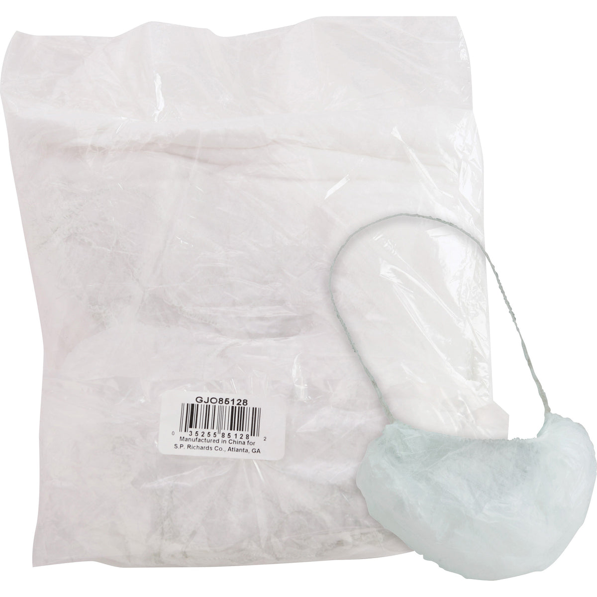 Genuine Joe Beard Cap - Recommended for: Laboratory, Food Processing - White - Breathable, Comfortable - 100/Bag - 10 / 