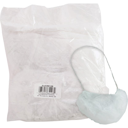 Genuine Joe Beard Cap - Recommended for: Laboratory, Food Processing - White - Breathable, Comfortable - 100/Bag - 10 / 
