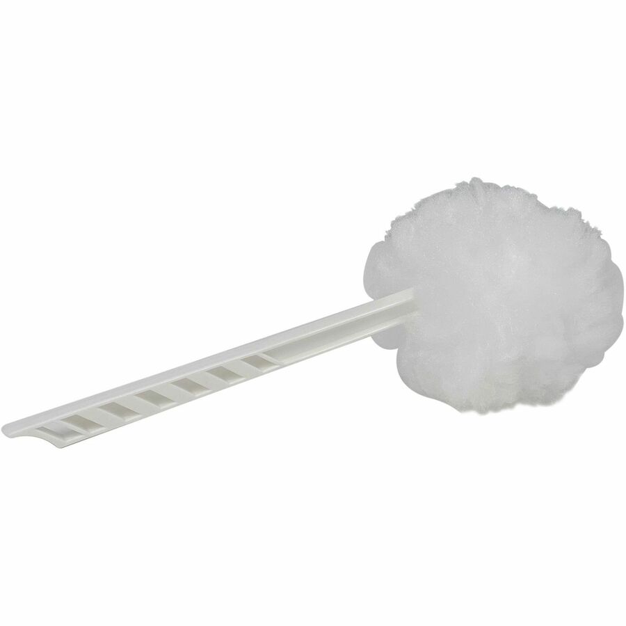 Genuine Joe Toilet Bowl Mop - 4.50" Height Head - 12" Length Plastic Handle - Durable, Scrubber Strip, Acid Resistant - 