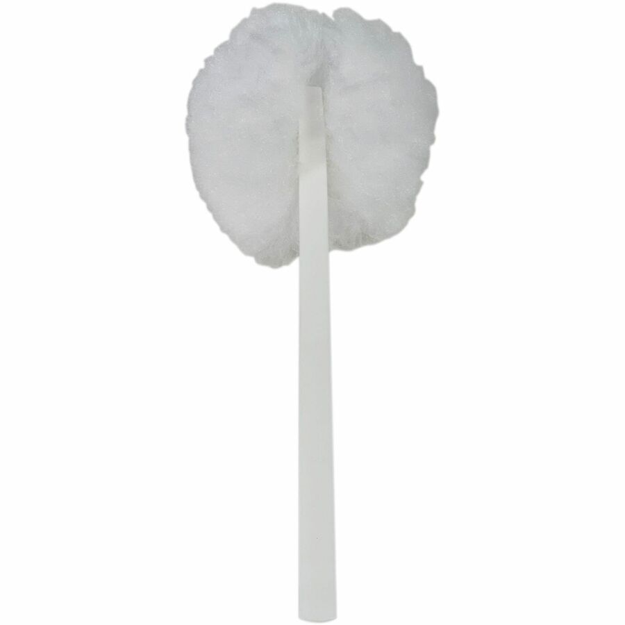 Genuine Joe Toilet Bowl Mop - 4.50" Height Head - 12" Length Plastic Handle - Durable, Scrubber Strip, Acid Resistant - 