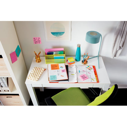 Post-it® Super Sticky Notes - Supernova Neons Color Collection - 1080 x Multicolor - 3" Flag/Note Width x 3" Flag/Note L