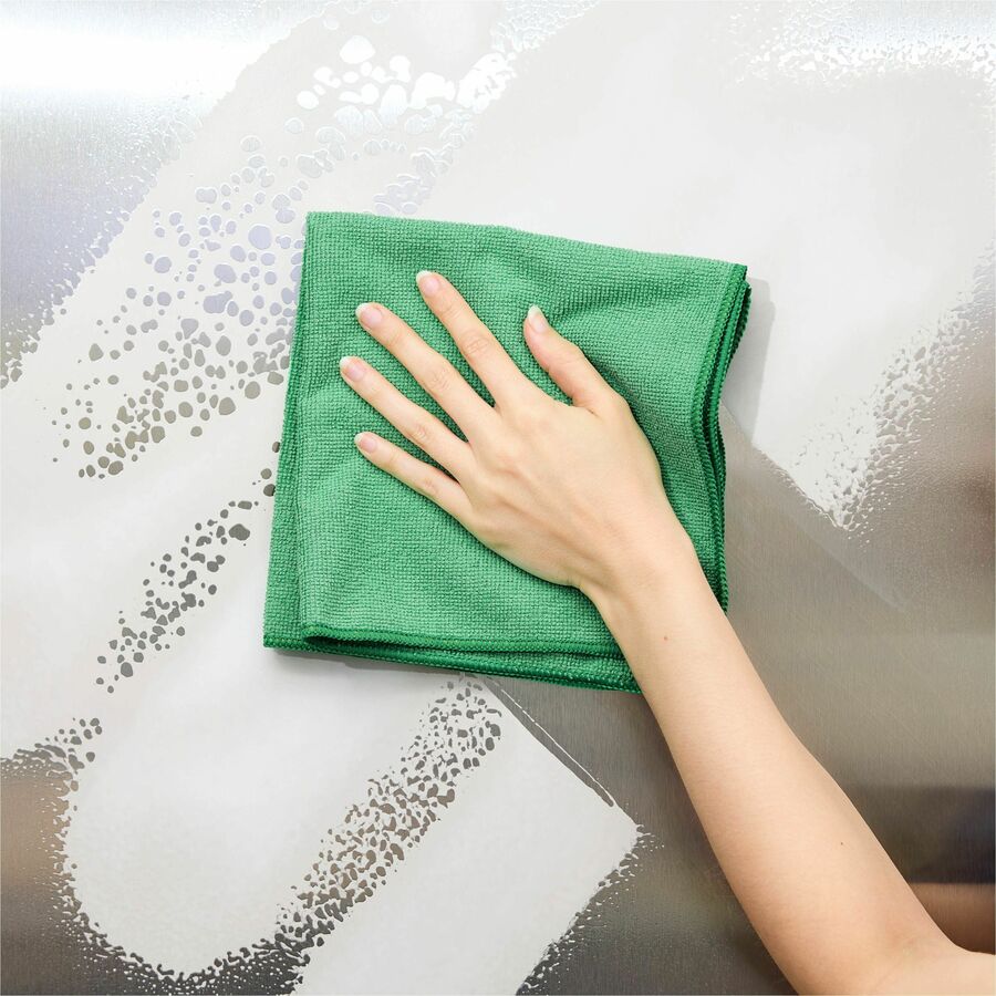 Rubbermaid Commercial HYGEN R-40 Recycled Microfiber Cloths - 12" Length x 12" Width - Reusable, Launderable, Bleach-saf