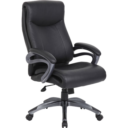 Boss B8661 Executive Chair - Black Seat Color - LeatherPlus Seat Material - Gray Back Color - Leather Back Material - Bl