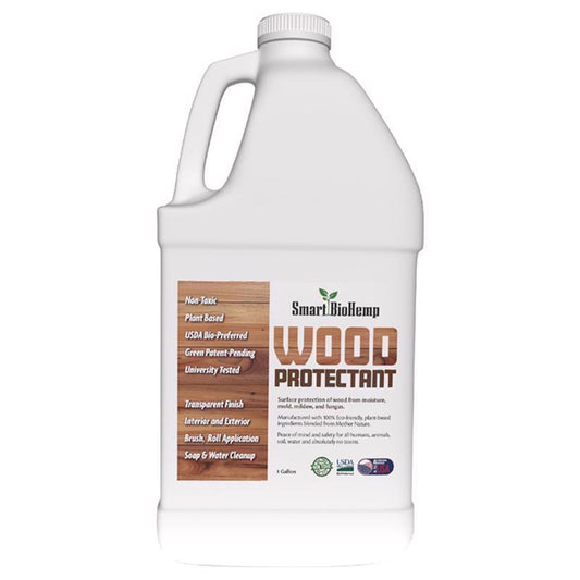 Smart BioHemp Flat Clear Fully-Transparent Water-Based Wood Protector 1 gal