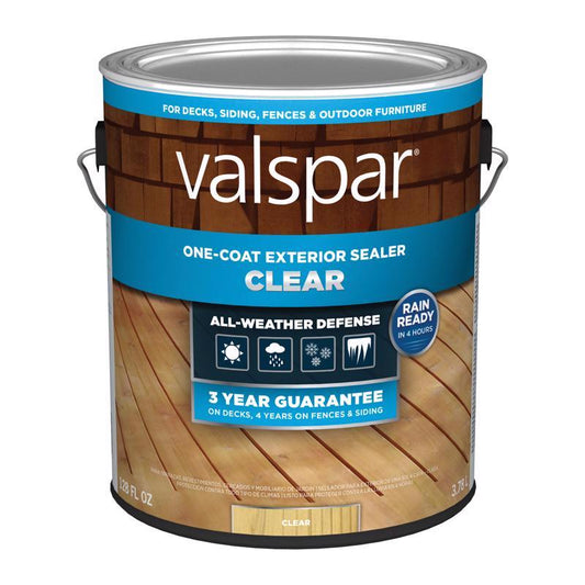 Valspar One-Coat Clear Water-Based Acrylic Transparent Deck and Concrete Sealer 1 gal