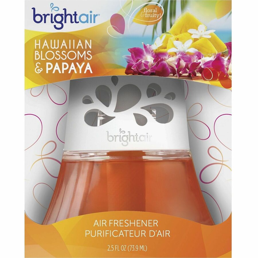 Bright Air Scented Oil Air Freshener - Oil - 2.5 fl oz (0.1 quart) - Hawaiian Blossom, Papaya - 45 Day - Long Lasting - 