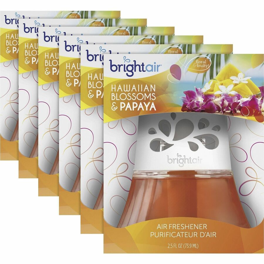 Bright Air Scented Oil Air Freshener - Oil - 2.5 fl oz (0.1 quart) - Hawaiian Blossom, Papaya - 45 Day - Long Lasting - 