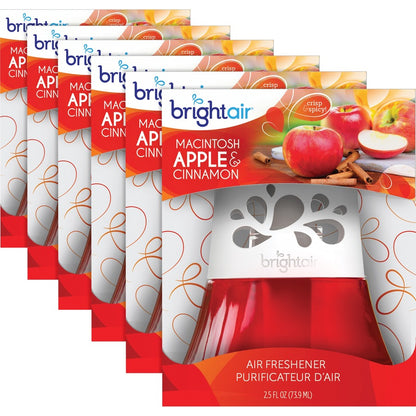 Bright Air Scented Oil Air Freshener - Oil - 2.5 fl oz (0.1 quart) - Macintosh Apple, Cinnamon - 45 Day - Long Lasting -