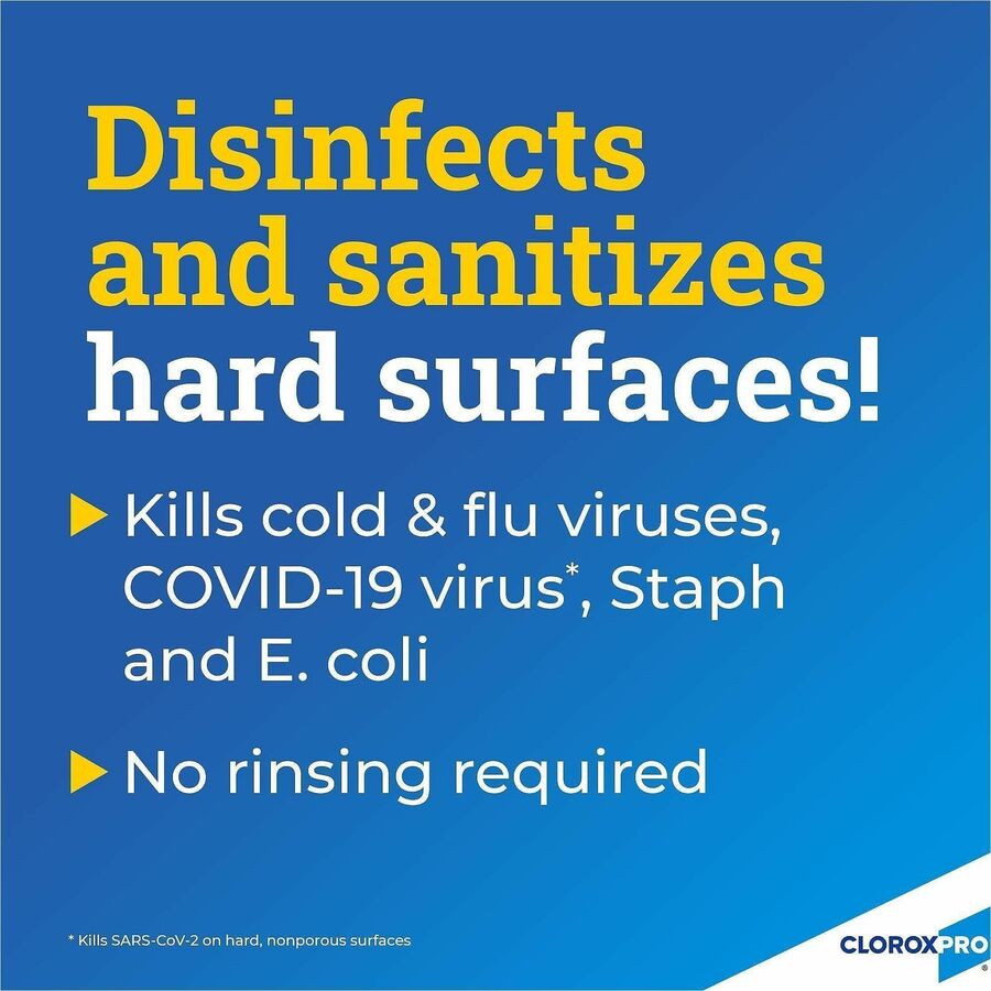 CloroxPro™ Anywhere Daily Disinfectant and Sanitizer - For Multipurpose - Spray - 32 fl oz (1 quart) - Recommended For: 