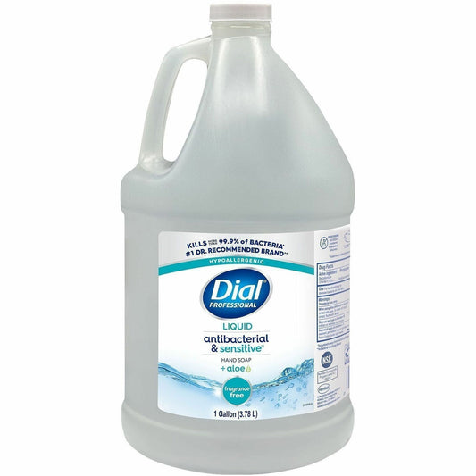 Dial Professional Sensitive Skin Antibacterial Liquid Hand Soap Refill - 1 gal - Kill Germs - Skin, Hand - Clear - 1 Eac