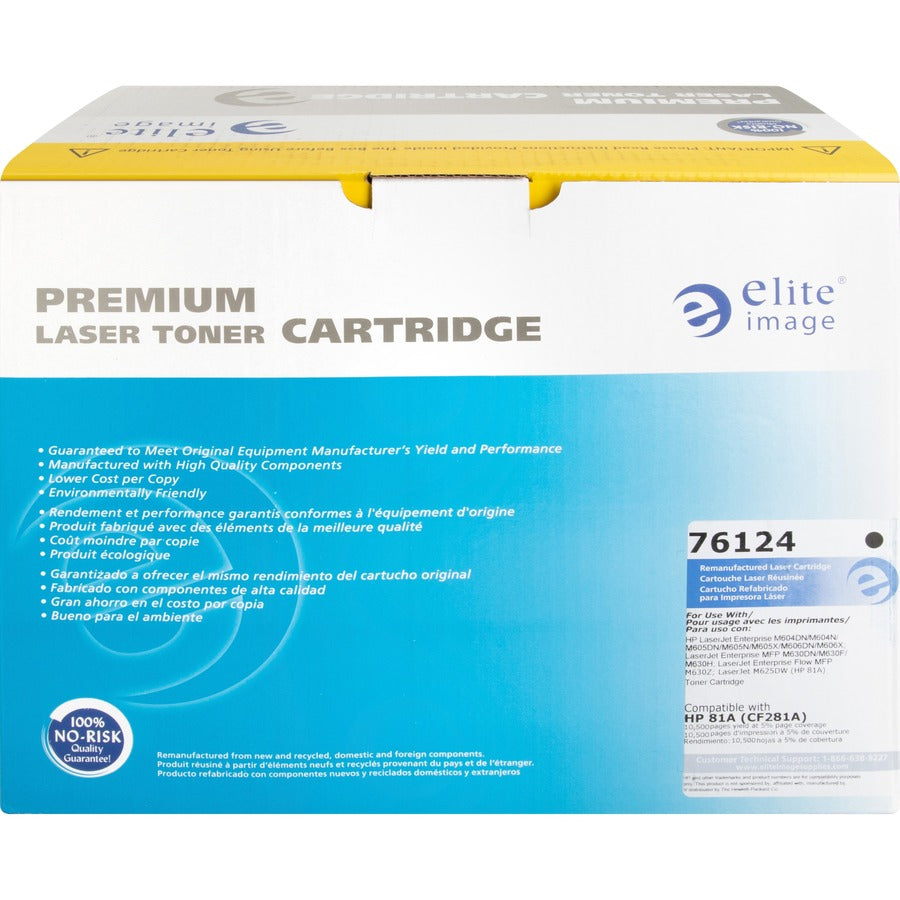Elite Image Laser Toner Cartridge CF281A - Black - 1 Each - 10500 Pages