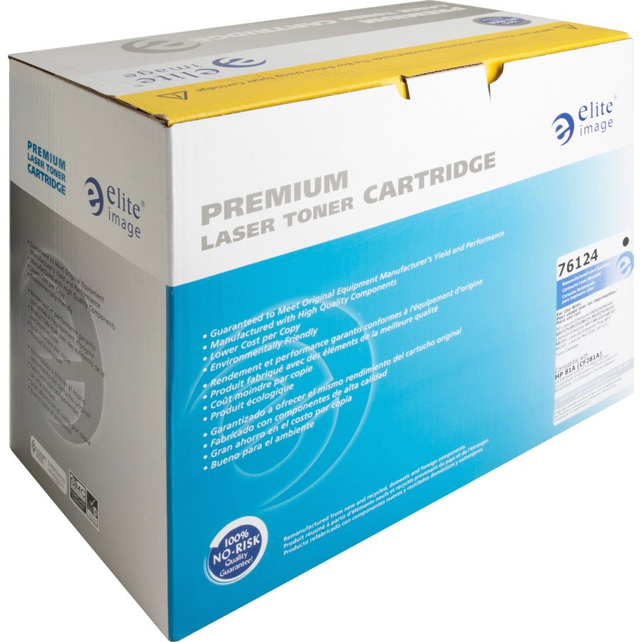 Elite Image Laser Toner Cartridge CF281A - Black - 1 Each - 10500 Pages