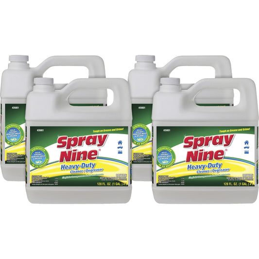 Spray Nine Heavy-Duty Cleaner/Degreaser w/Disinfectant - For Multi Surface - 128 fl oz (4 quart) - Recommended For: Soil
