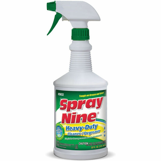 Spray Nine Heavy-Duty Cleaner/Degreaser w/Disinfectant - 32 fl oz (1 quart) - Disinfectant, Water Based, Petroleum Free,