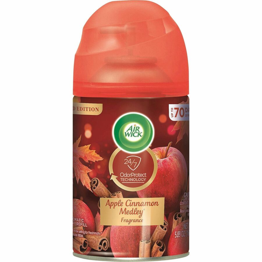 Air Wick Freshmatic Refill Apple/Cinnamon Spray - Aerosol - 5.9 fl oz (0.2 quart) - Apple Cinnamon Medley - 60 Day - 6 /