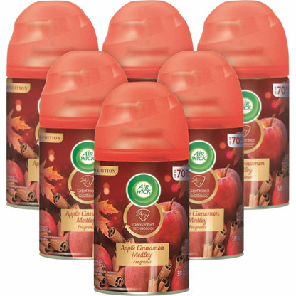 Air Wick Freshmatic Refill Apple/Cinnamon Spray - Aerosol - 5.9 fl oz (0.2 quart) - Apple Cinnamon Medley - 60 Day - 6 /