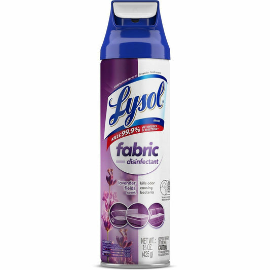 Lysol Fabric Disinfectant Spray - 15 fl oz (0.5 quart) - Lavender Fields Scent - Virucidal, Soft, Deodorize - Clear - 1 