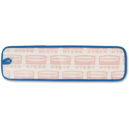 Rubbermaid Commercial Hygen 18" Microfiber Wet Pad - 5.2" Width x 18" Length - Durable - MicroFiber - Blue - 12 / Carton
